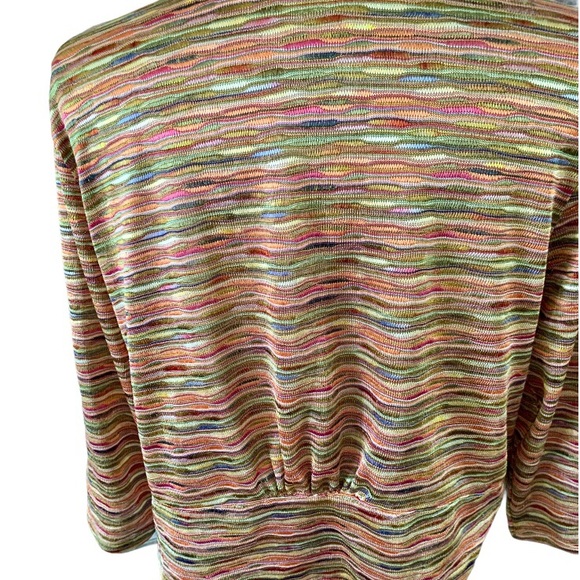 Ruby Rd. MultiColor Woven Tie @ Waist Top - Picture 4 of 6